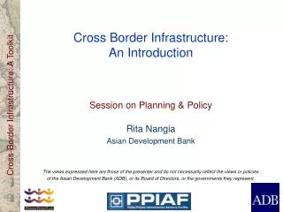 Cross Border Infrastructure: An Introduction