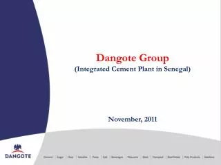 Dangote Group (Integrated Cement Plant in Senegal)