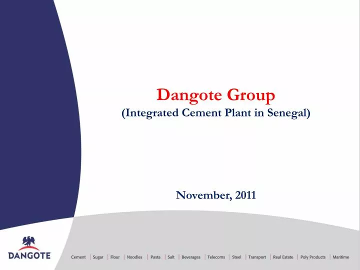 dangote group integrated cement plant in senegal