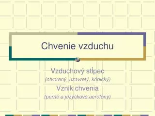 chvenie v zduchu