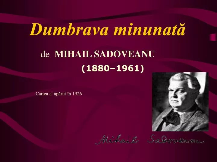 dumbrava minunat