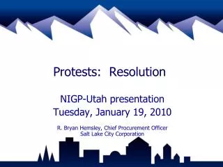 Protests: Resolution