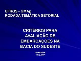 ufrgs gmap rodada tem tica setorial