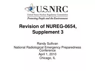 Revision of NUREG-0654, Supplement 3