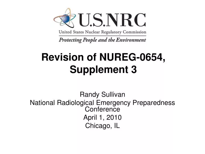 revision of nureg 0654 supplement 3