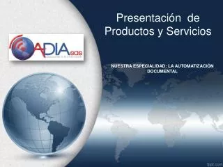 presentaci n de productos y servicios