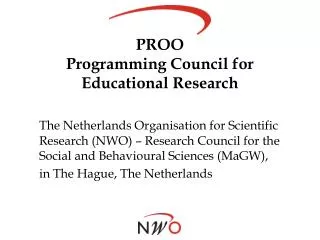PROO Programming Council for Educational Research