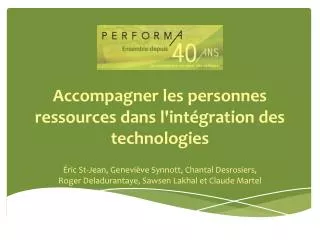 accompagner les personnes ressources dans l int gration des technologies