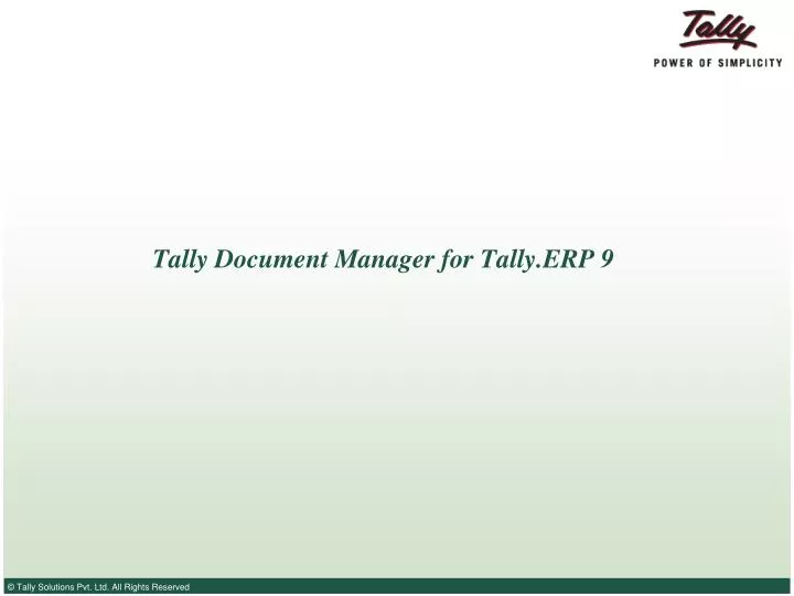 tally document manager for tally erp 9