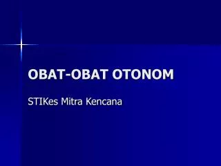 obat obat otonom