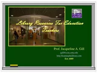 Library Resources For Education Teachers