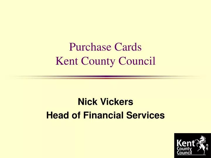 purchase cards kent county council