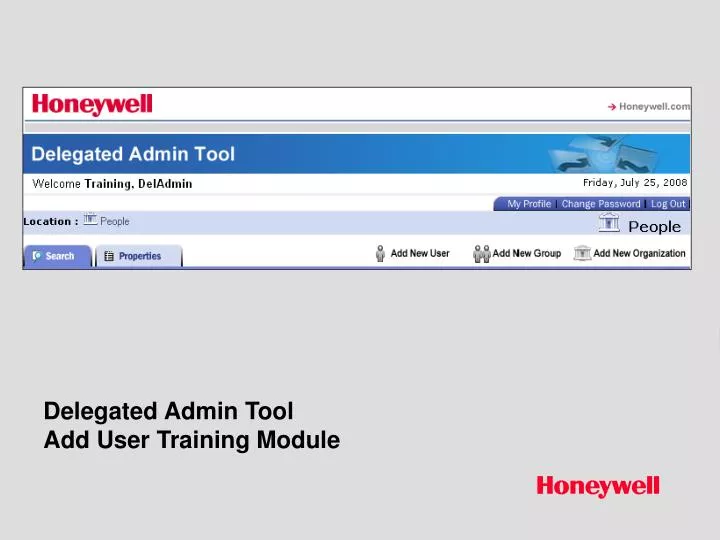 delegated admin tool add user training module
