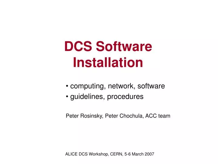 dcs software installation