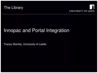 Innopac and Portal Integration