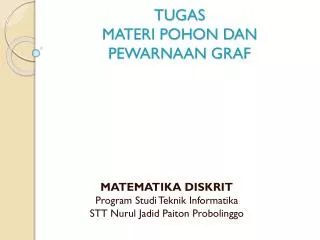 t ugas materi pohon dan pewarnaan graf