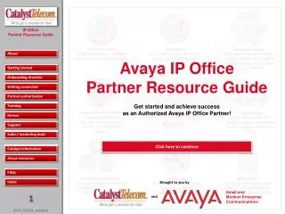 Avaya IP Office Partner Resource Guide
