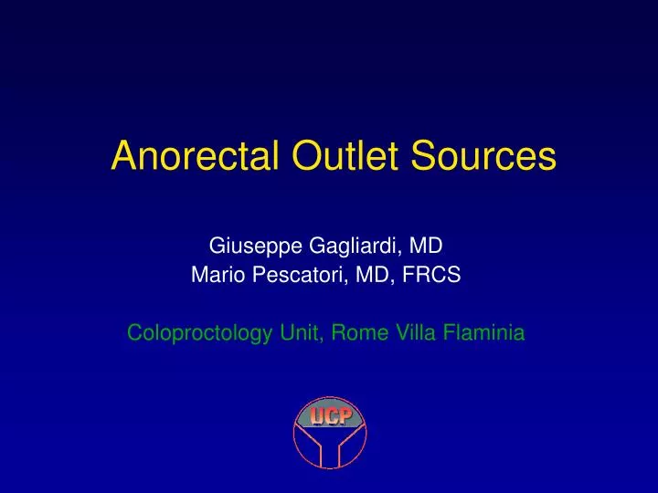 anorectal outlet sources