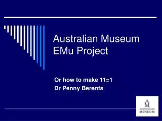 Australian Museum EMu Project