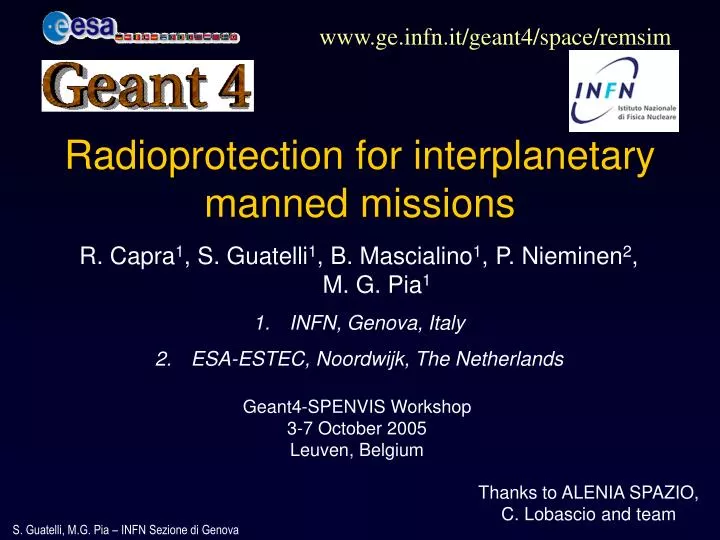 radioprotection for interplanetary manned missions