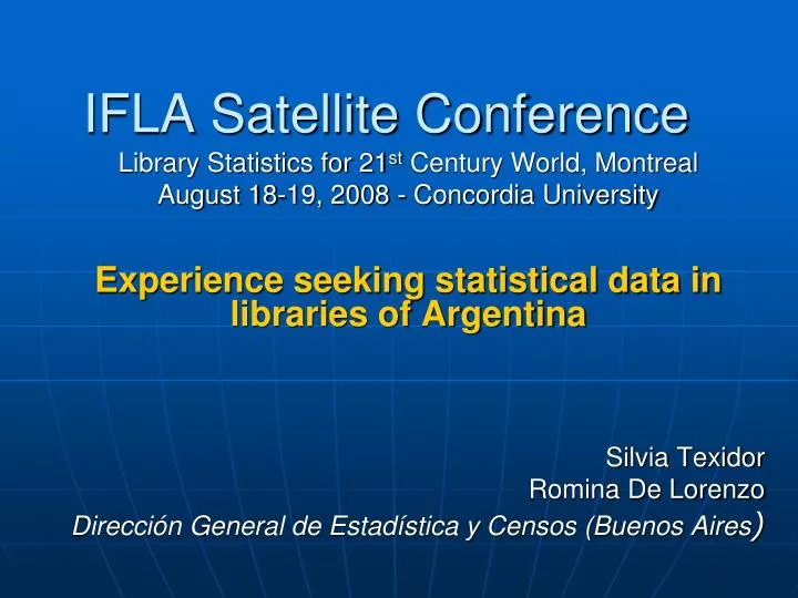 ifla satellite conference