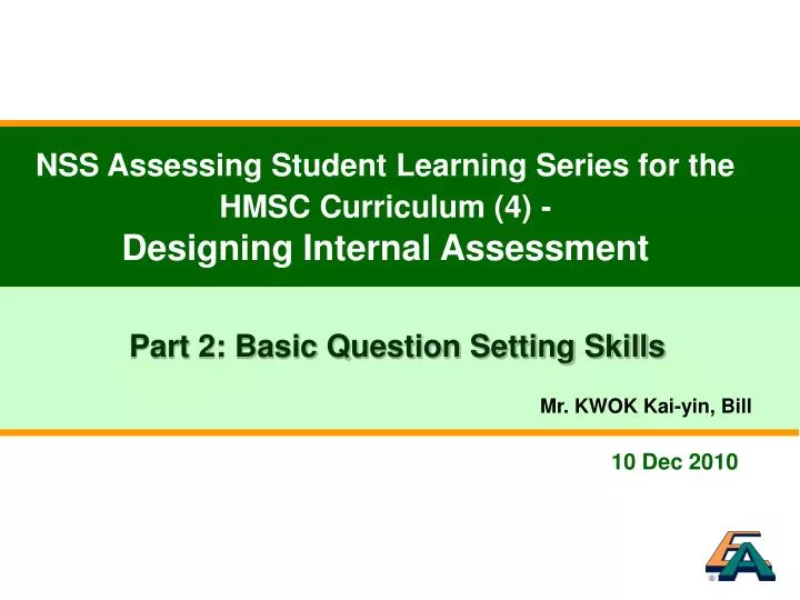 nss assessing student learning series for the hmsc curriculum 4 designing internal assessment