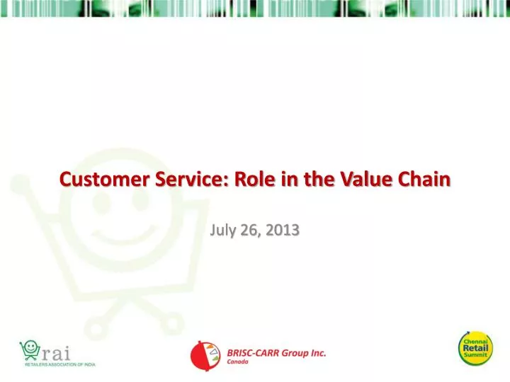 customer service role in the value c hain
