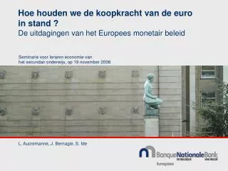 hoe houden we de koopkracht van de euro in stand de uitdagingen van het europees monetair beleid