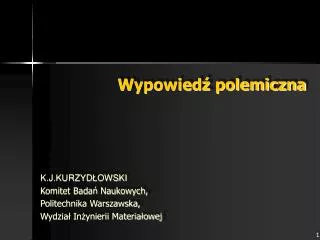 wypowied polemiczna