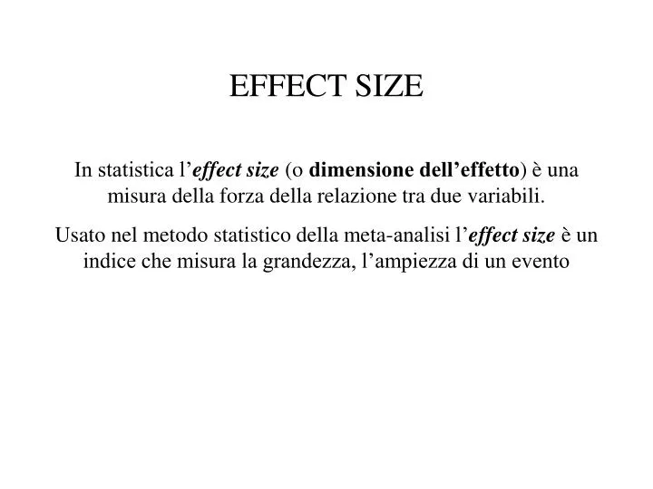 effect size