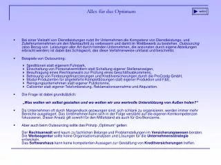 alles f r das optimum
