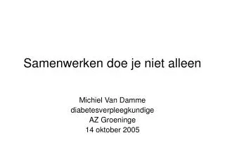 samenwerken doe je niet alleen