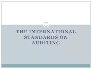 The international standards on auditing