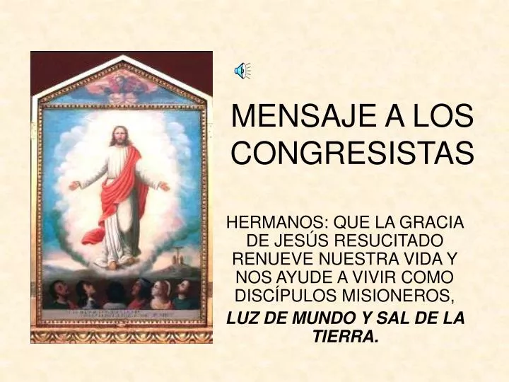 mensaje a los congresistas