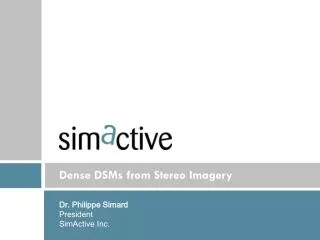 Dense DSMs from Stereo Imagery