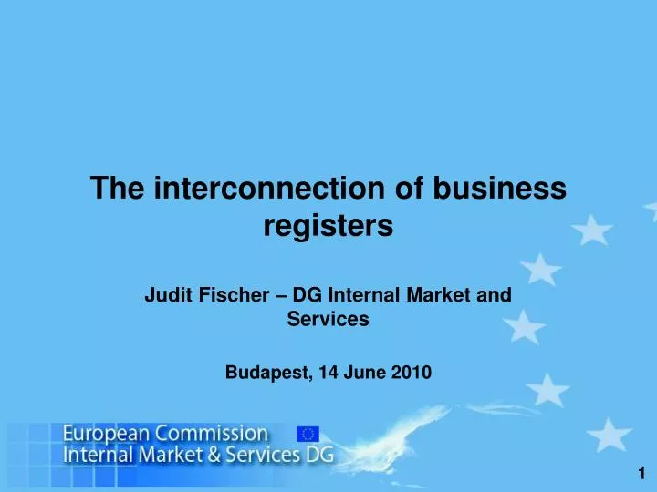 the interconnection of business registers