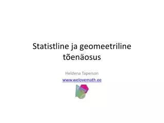 statistline ja geomeetriline t en osus