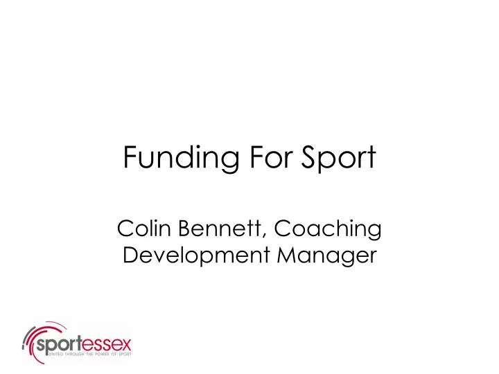 funding for sport