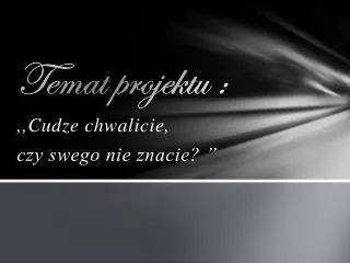 temat projektu