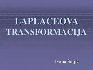 laplaceova transformacija