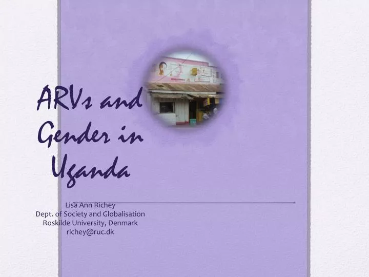 arvs and gender in uganda