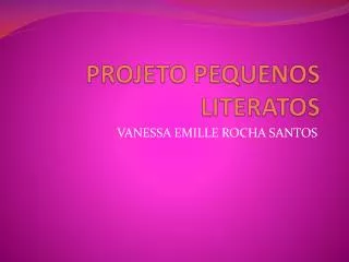 projeto pequenos literatos