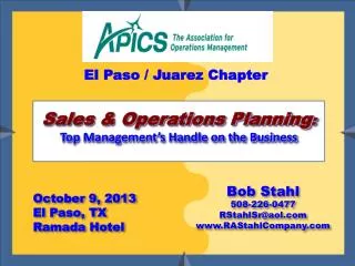 October 9, 2013 El Paso, TX Ramada Hotel