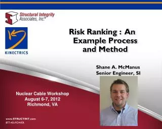 Risk Ranking : An Example Process and Method