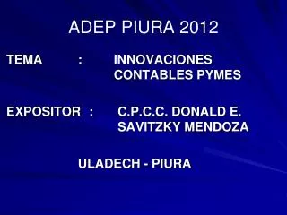 adep piura 2012