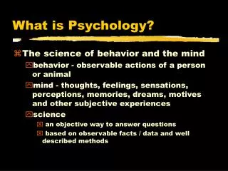 What is Psychology?