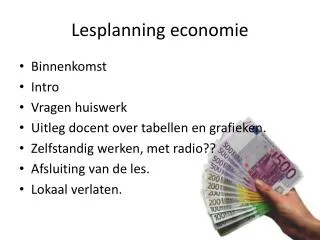 Lesplanning economie
