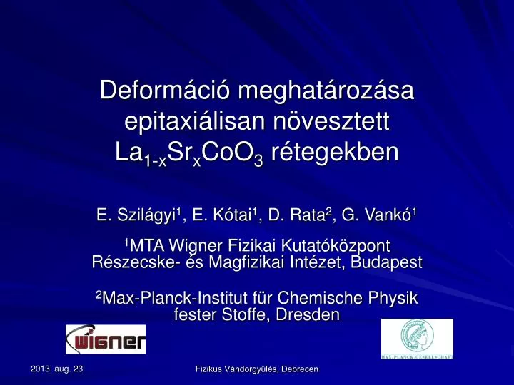 deform ci meghat roz sa epitaxi lisan n vesztett la 1 x sr x coo 3 r tegekben