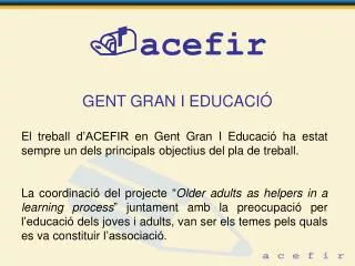 acefir gent gran i educaci