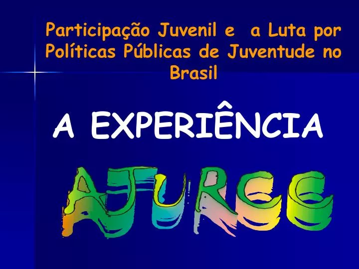 participa o juvenil e a luta por pol ticas p blicas de juventude no brasil